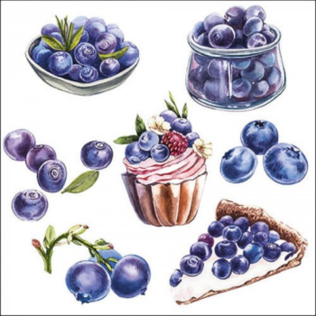 Ambiente Szalvta papr 20db-os Blueberries