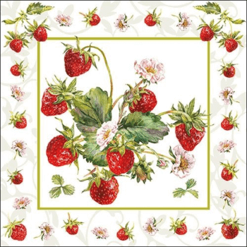 Ambiente Szalvta papr 20db-os Strawberries Fresh
