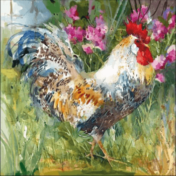 Ambiente Szalvta papr 20db-os Aquarell Rooster