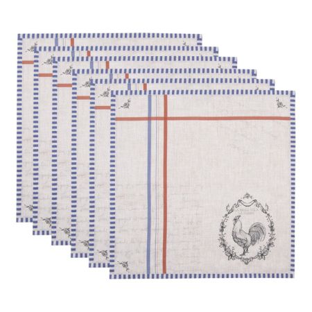 Clayre&eef Szalvta textil 6db-os Rooster Square