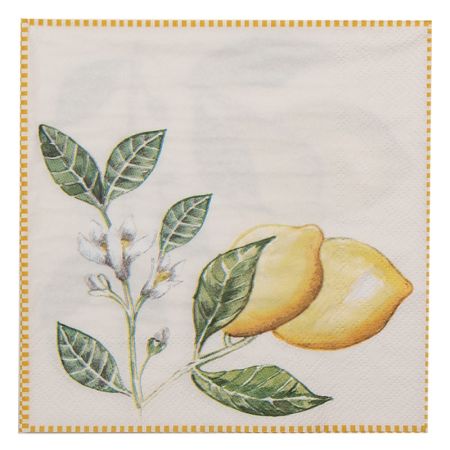 Clayre&eef Szalvta papr 20db-os Lemon&Leafs