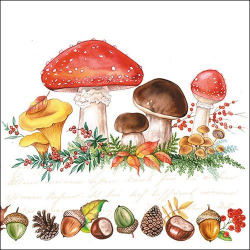  Ambiente Szalvéta papír 20db-os Mushrooms