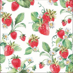  Ambiente Szalvta papr 20db-os Garden Strawberries