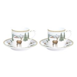  easylife Karcsonyi mokks cssze+alj 2db-os White Forest dszdobozban