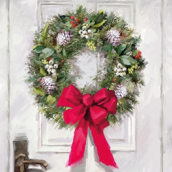  Ambiente Karcsonyi szalvta papr 20db-os White Wreath