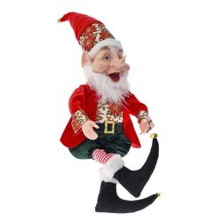  Kreatv Karcsony Elf piros-zld 65cm j