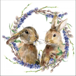  Ambiente Hsvti szalvta papr 20db-os Rabbit Wreath