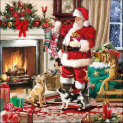  Ambiente Karcsonyi szalvta papr 20db-os Santa Interior