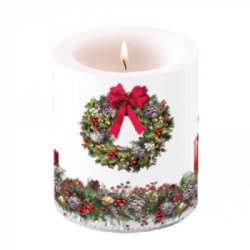  Ambiente Gyertya Bow On Wreath tvilgs kzepes
