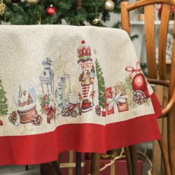  Kreatv Karcsonyi tert Magic Nutcracker kerek 160cm ezst lurex