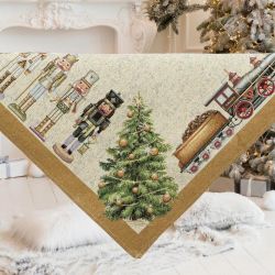  Kreatv Karcsonyi tert 96x100cm Golden Nutcracker arany lurex