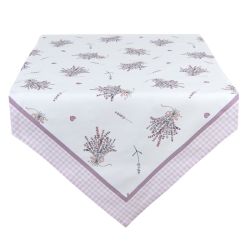  Clayre&eef Asztali fut 50x160cm Lavender Square -50%